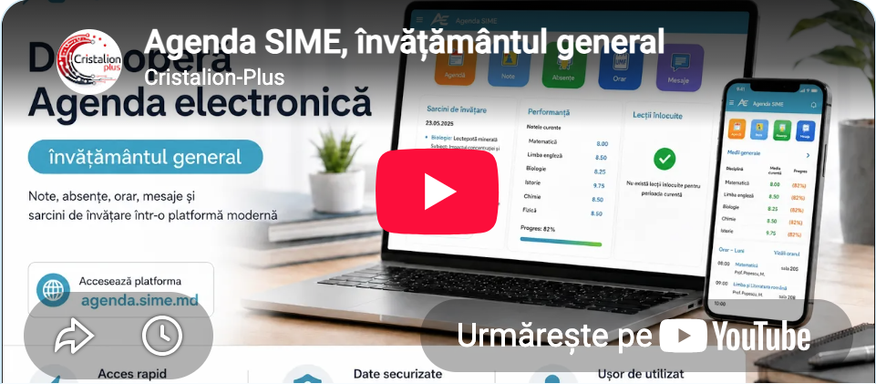 Agenda SIME, învățământul general — prezentare video